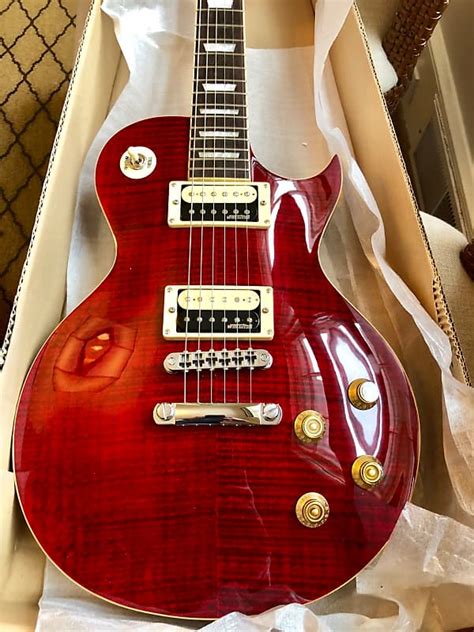 Vintage V100twr Flamed Trans Wine Red Les Paul Body Reverb