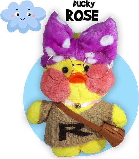 Ducky Rose Paper Duck Lalafanfan Eend Pluche Knuffel Cm Tiktok