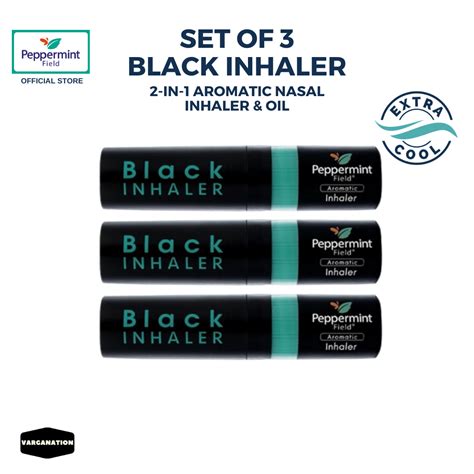 Black Inhaler Bundle Of Peppermint Field Nasal Inhalers Authentic