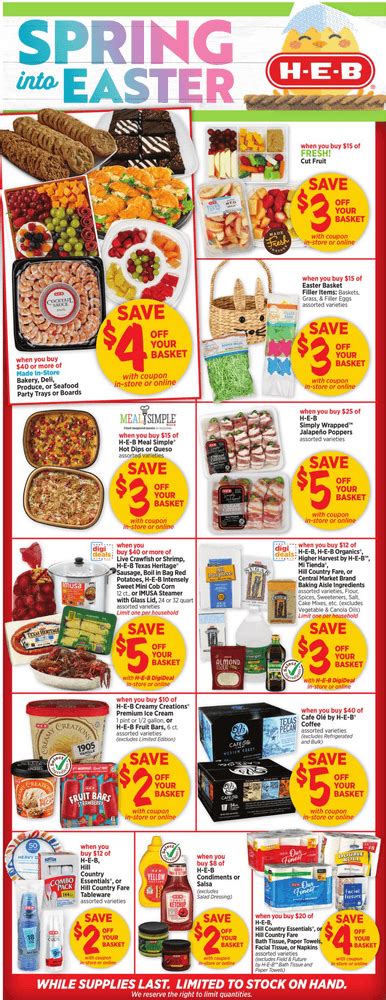 Heb Weekly Ad Apr 05 Apr 11 2023 Easter Promotion Included