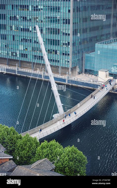 South Quay Footbridge Pedestrian Bridge Across South Dock Canary