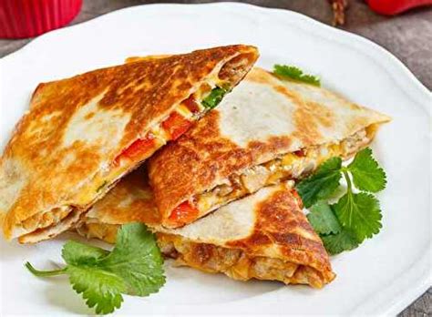 Quesadillas Au Poulet Et Poivrons De Plat Et Recette Et Ses Recettes De