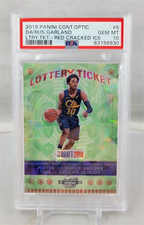 2019 Contenders Optic Darius Garland 5 Lottery Ticket Red Cracked Ice