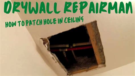 How To Repair Ceiling Drywall Patching Hole Repair Process How To