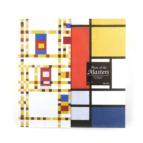 蒙德里安雙面木質拼圖 Pieces Of The Masters Piet Mondrian