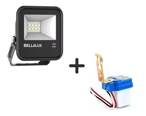 Reflector Led 10w Bellalux Calido Exterior Fotocelula Sica