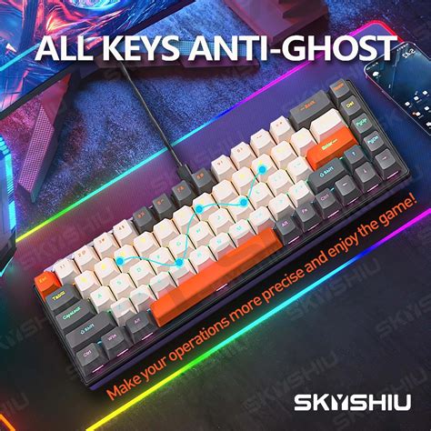 Skyshiu Sk Mechanical Keyboard Multi Rgb Light Effect Key Gaming Keyboard Red Switch Hot