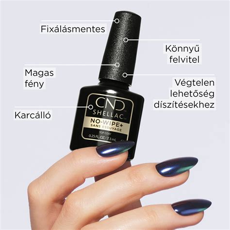 Cnd Shellac No Wipe Top Coat Fixálásmentes Fedőlakk 7 3 Ml X Beauty Group