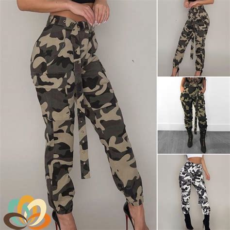 Buy GW Womens Camo Cargo Trousers Casual Pants Military Army Combat