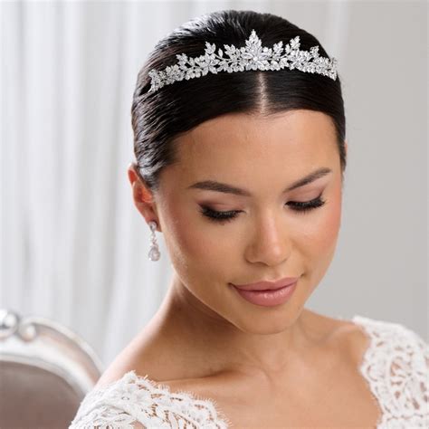 Highgrove Kubischer Zirkon Kristall Braut Tiara