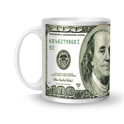 Caneca Dinheiro D Lar Americano R Federal Reserve Note Legal