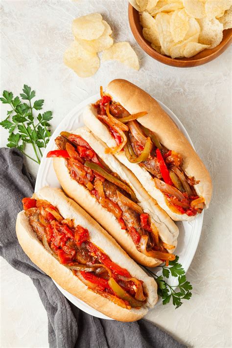 Italian Sausage Sandwich With Peppers And Onions