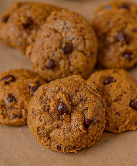 Easy Pumpkin Chocolate Chip Cookies Recipe Dinner Then Dessert