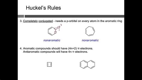 Aromaticity And Huckel S Rules Youtube