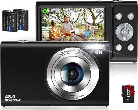 Amazon Canada Jckduhan Digital Camera Auto Focus K Vlogging Camera Hd