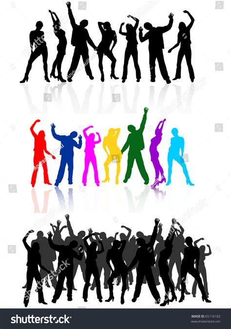 Dancing People Silhouettes Vector Stock Vector (Royalty Free) 65116102 | Shutterstock