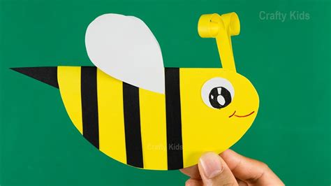 How To Make A Paper Bee Craft Paper Craft Ideas Diy Craft For Kids