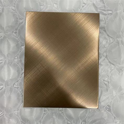 Cross Hairline PVD Coated Bronze Stainless Steel Sheet Stainless Steel