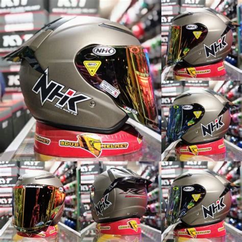 Jual Helm Nhk R Solid Star Greey Doff Paket Ganteng Visor Venom