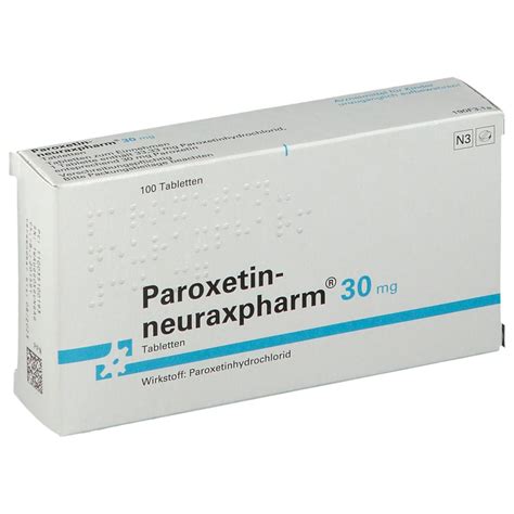 Paroxetin Neuraxpharm 30 Mg 100 St Mit Dem E Rezept Kaufen Shop Apotheke