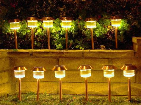 Belmont Solar Pathway Lights Copper Finish