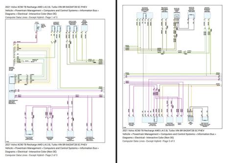 Volvo XC90 2021 T8 Recharge AWD L4 2 0L Turbo Electrical Wiring Diagrams