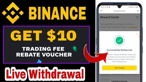 Binance 10 USDT Treding Fee Rebate Voucher Free Binance Task Centre