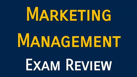 Marketing Management Exam Review YouTube