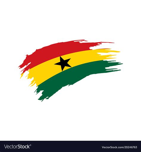 Ghana flag Royalty Free Vector Image - VectorStock