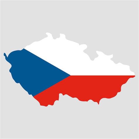 Premium Vector Czech Republic Map And Flag