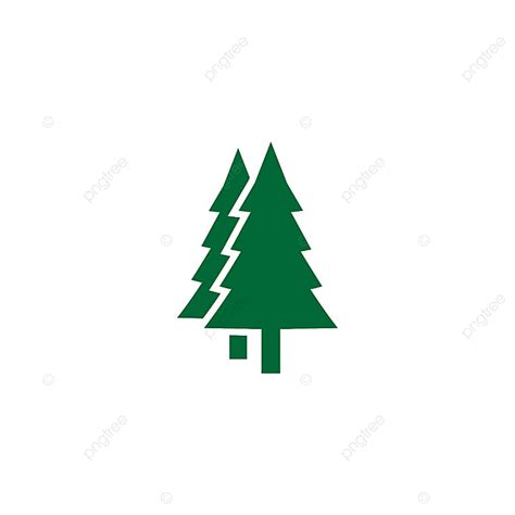 Green Pine Tree Silhouette Vector Png Green Pine Tree Logo Icon Design