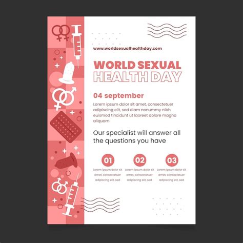 Free Vector World Sexual Health Day Vertical Flyer Template