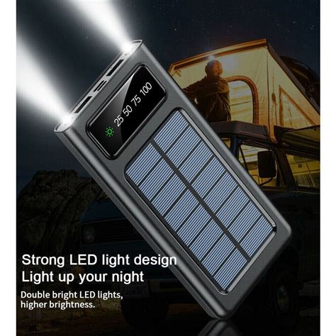 Waterproof Solar Power Bank Mah Portable External Battery