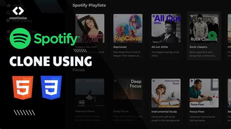 Spotify Clone Using Html Css Creating A Spotify Clone Html Css