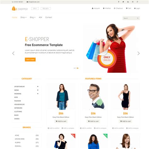 78 Best Free Ecommerce Html Website Templates 2019