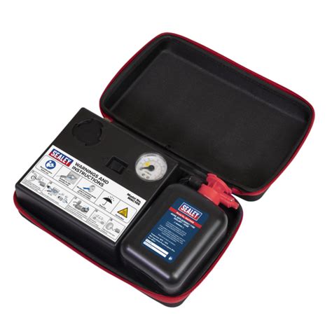 Sealey Mac S Tyre Inflator V Emergency Puncture Sealant Kit