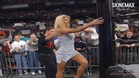 Torrie Wilson In Tight Light Blue Mini Dress On Wcw Nitro Mar 8 1999