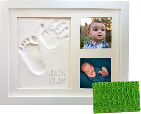 Baby Handprint Footprint Keepsake Photo Frame Kit Personalize It W