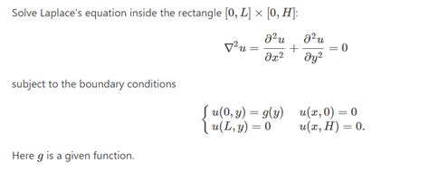 Solved Solve Laplace S Equation Inside The Rectangle L Chegg