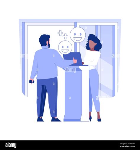 Client Satisfaction Isolated Concept Vector Illustration Receptionist