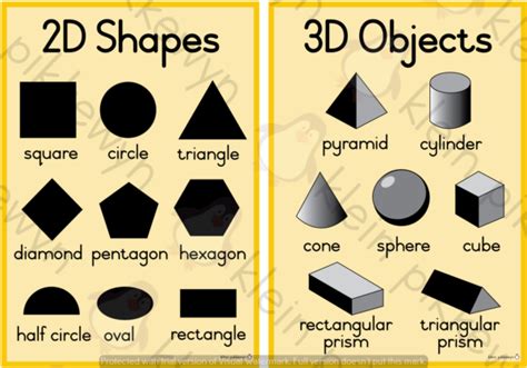 Free Printables 2d And 3d Shapes