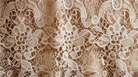 A detailed lace curtain with floral patterns. Generative AI 24161545 ...