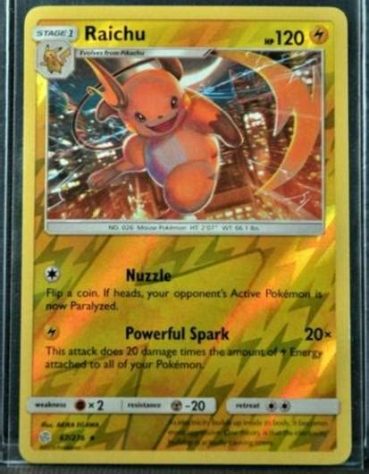 Raichu Reverse Holo Ungraded Pokemon Cosmic Eclipse