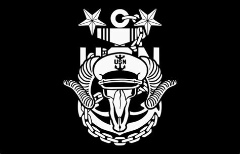 Navy Master Chief Goat Skull Anchor Svg Vector File Etsy