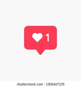 Like Notification Counter Social Media Icon Stock Vector Royalty Free