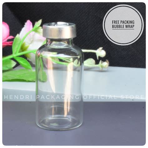 Jual Botol Kaca Vial 25ml Tutup Karet Segel Aluminium Shopee Indonesia