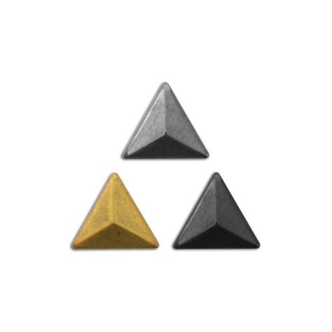 Assortiment Clous Thermocollants Triangle 3D 8mm Bronze Argent Anthracite