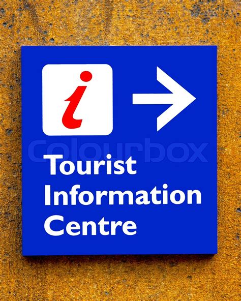 Touristische Informationen Sign On A Wall Stock Bild Colourbox