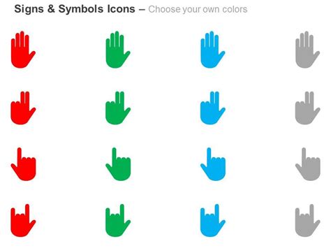 Human Hands Four Different Symbols Ppt Icons Graphics Powerpoint