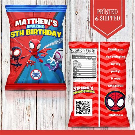 Spiderman Party Favor Bags Etsy